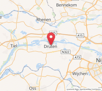 Map of Druten, Gelderland