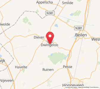 Map of Dwingeloo, Drenthe