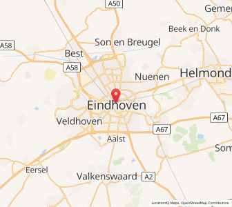 Map of Eindhoven, North Brabant