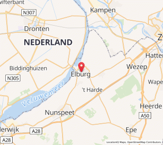 Map of Elburg, Gelderland