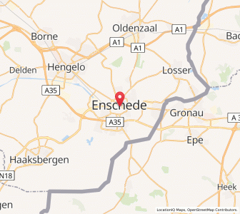 Map of Enschede, Overijssel