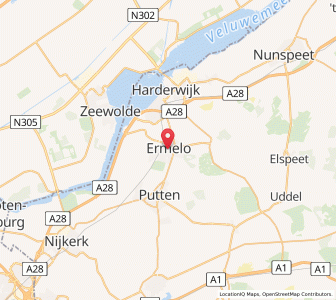 Map of Ermelo, Gelderland