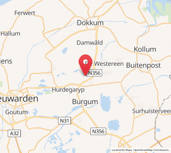 Map of Feanwâlden, Friesland