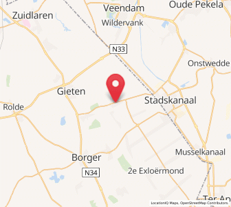 Map of Gasselternijveen, Drenthe