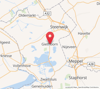 Map of Giethoorn, Overijssel