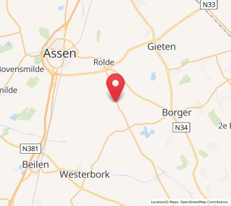 Map of Grolloo, Drenthe