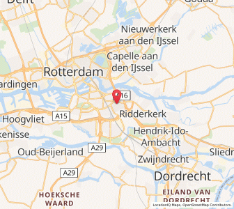 Map of Groot IJsselmonde, South Holland