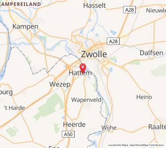 Map of Hattem, Gelderland