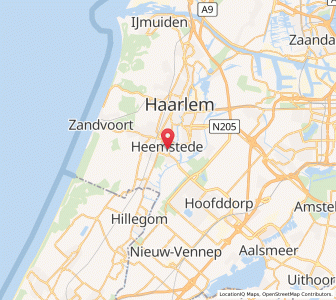 Map of Heemstede, North Holland