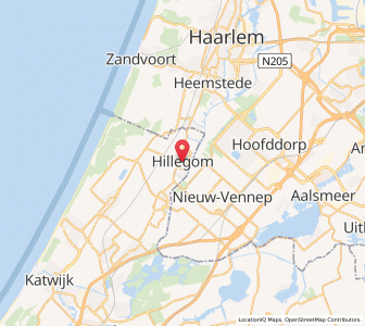 Map of Hillegom, South Holland
