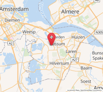 Map of Hilversumse Meent, North Holland