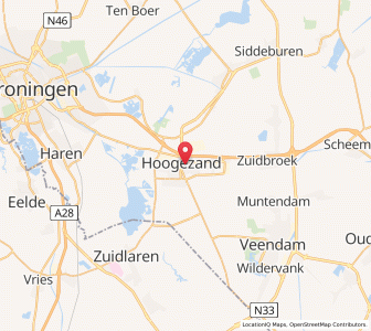 Map of Hoogezand, Groningen