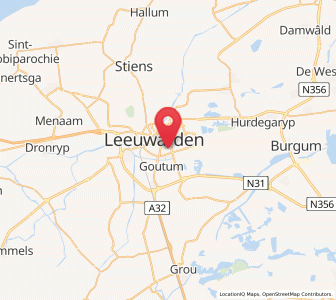 Map of Huizum, Friesland