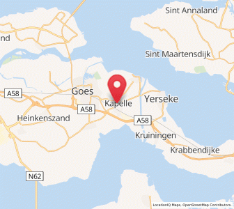 Map of Kapelle, Zeeland