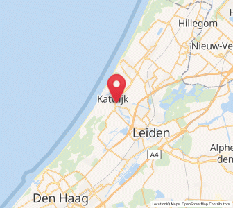 Map of Katwijk aan den Rijn, South Holland
