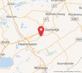Map of Langezwaag, Friesland