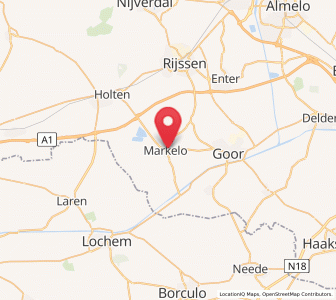Map of Markelo, Overijssel