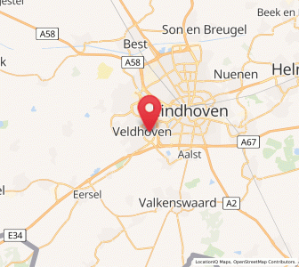 Map of Meerveldhoven, North Brabant