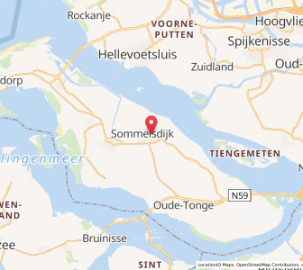 Map of Middelharnis, South Holland