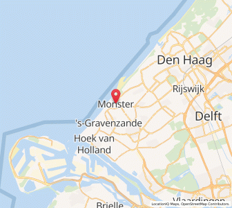 Map of Monster, South Holland