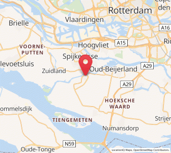 Map of Nieuw-Beijerland, South Holland