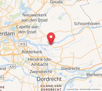 Map of Nieuw-Lekkerland, South Holland