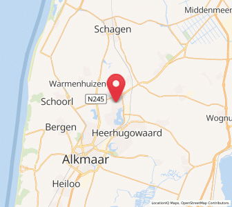 Map of Noord-Scharwoude, North Holland