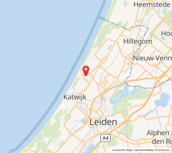 Map of Noordwijk-Binnen, South Holland
