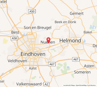 Map of Nuenen, North Brabant