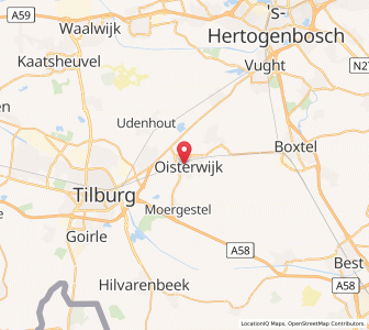 Map of Oisterwijk, North Brabant