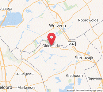 Map of Oldemarkt, Overijssel