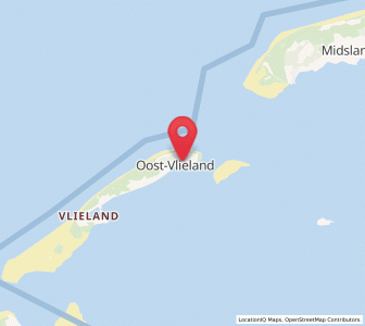 Map of Oost-Vlieland, Friesland