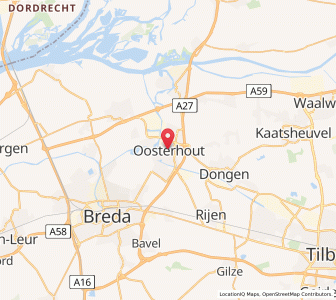 Map of Oosterhout, North Brabant