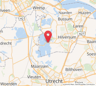 Map of Oud-Loosdrecht, North Holland