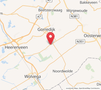 Map of Oudehorne, Friesland