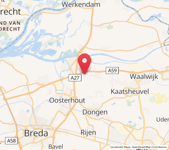 Map of Raamsdonk, North Brabant