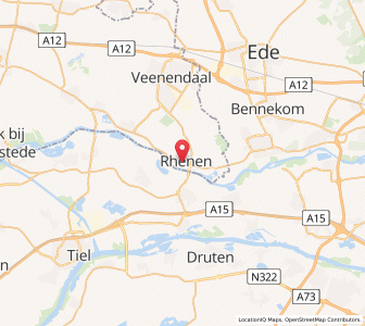 Map of Rhenen, Utrecht
