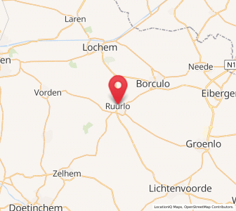 Map of Ruurlo, Gelderland