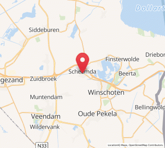 Map of Scheemda, Groningen