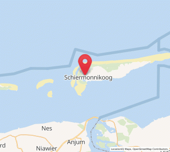 Map of Schiermonnikoog, Friesland