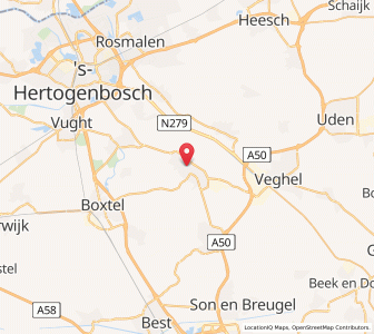 Map of Schijndel, North Brabant