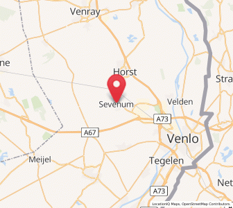 Map of Sevenum, Limburg