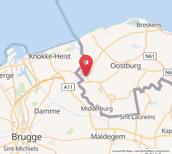Map of Sluis, Zeeland
