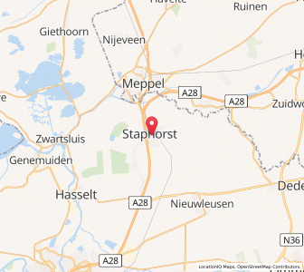 Map of Staphorst, Overijssel