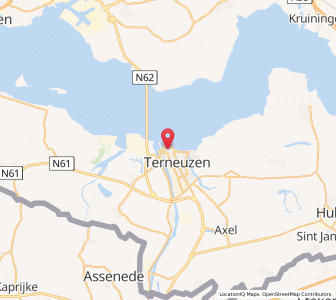 Map of Terneuzen, Zeeland