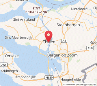 Map of Tholen, Zeeland