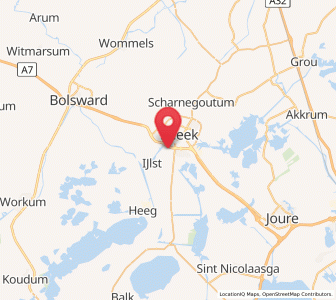 Map of Tinga, Friesland