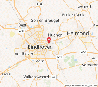 Map of Tongelre, North Brabant