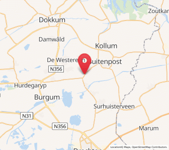 Map of Twijzel, Friesland
