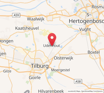 Map of Udenhout, North Brabant